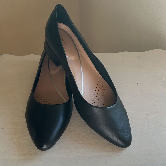 Easy Spirt Slip On Comfort Black Leather Pumps Women’s 10 W New No Box - Picture 12 of 12